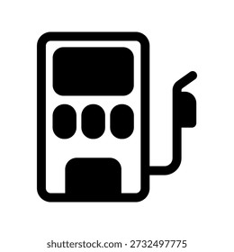 Gas station solid line illustration of a road trip icon