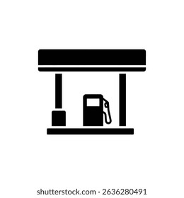 Gas station with two pumps for vehicle refueling service