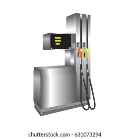 Gas station. Vector 3d illustration.