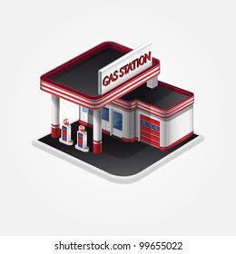 Gas station vector eps10