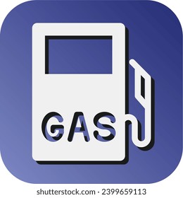 Gas Station Vector Glyph Gradient Background Icon For Personal And Commercial Use.
