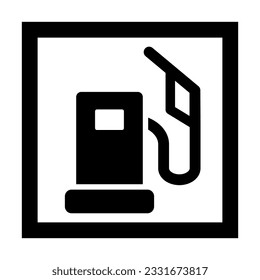 Gas Station Vector Glyph Icon For Personal And Commercial Use.
