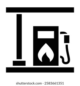 Gas Station Vector Glyph Icon Vector Design