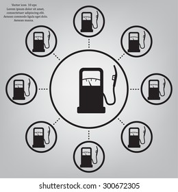 gas station - vector icon