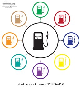 gas station - vector icon