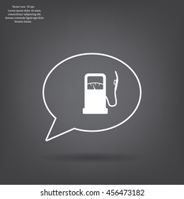 gas station - vector icon