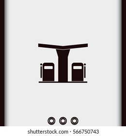 Gas Station Vector Icon.