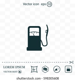 gas station - vector icon