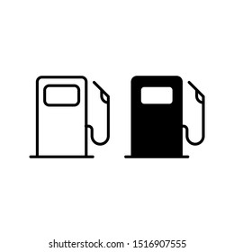 gas station vector icon with blank screen . icon vector illustration.