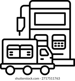 Gas station vector icon. Can be used for printing, mobile and web applications.