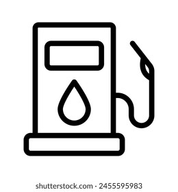 gas station vector icon color editable