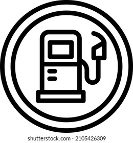 Gas station Vector Icon Design Illustration