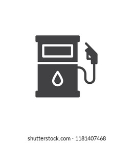 Gas station vector icon. filled flat sign for mobile concept and web design. Petrol station simple solid icon. Fuel Symbol, logo illustration. Pixel perfect vector graphics