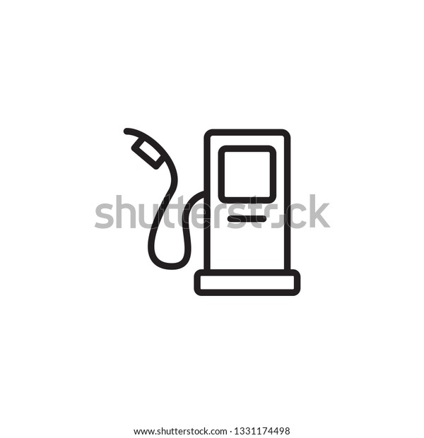 Gas station vector icon. Gasoline Station\
icon. Fuel symbol. Trendy Flat style for graphic design, Web site,\
UI. EPS10. - Vector\
illustration