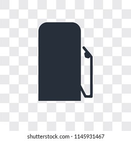 Gas station vector icon isolated on transparent background, Gas station logo concept