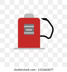 Gas station vector icon isolated on transparent background, Gas station logo concept