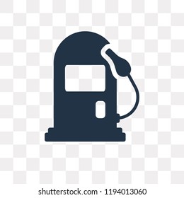 Gas station vector icon isolated on transparent background, Gas station transparency concept can be used web and mobile