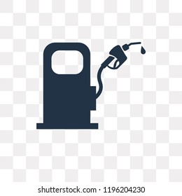 Gas station vector icon isolated on transparent background, Gas station transparency concept can be used web and mobile