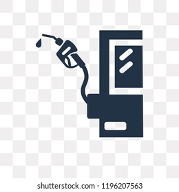 Gas station vector icon isolated on transparent background, Gas station transparency concept can be used web and mobile