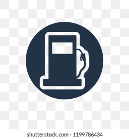 Gas station vector icon isolated on transparent background, Gas station transparency concept can be used web and mobile