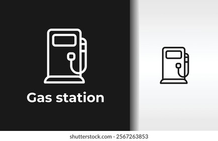 Gas Station Vector, Icon Or Logo Sign Isolated Symbol Illustration