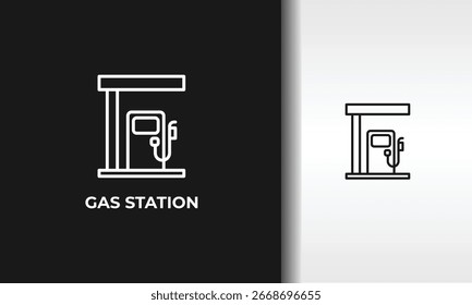 Gas Station Vector, Icon Or Logo Sign Isolated Symbol Illustration