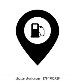 gas station vector icon on white background
