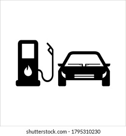 gas station vector icon on white background