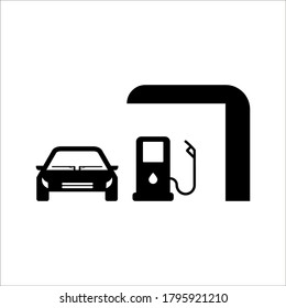 gas station vector icon on white background