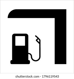 gas station vector icon on white background
