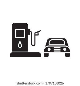 gas station vector icon on white background