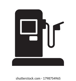 gas station vector icon on white background
