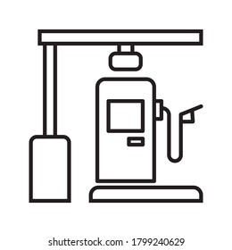 gas station vector icon on white background
