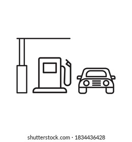 gas station vector icon on white background eps.10