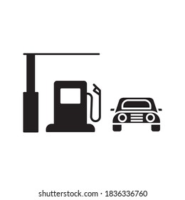 gas station vector icon on white background eps.10