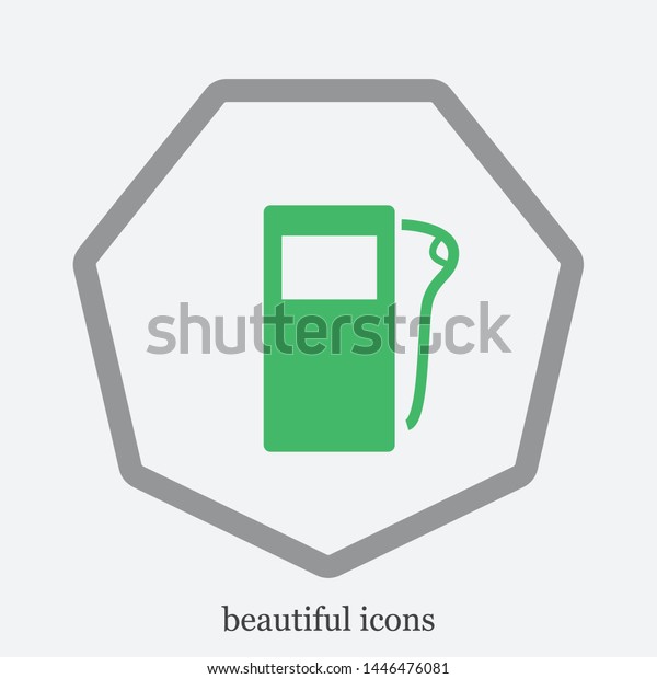 A gas station vector icon. Petrol station vector\
icon. Gas station sign.