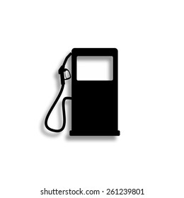 gas station vector icon with shadow