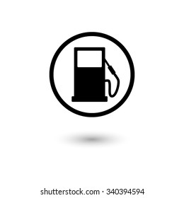 gas station - vector icon with shadow