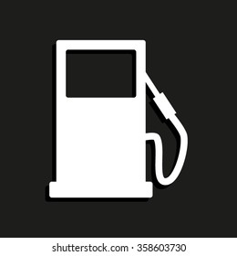 gas station -  vector icon with shadow