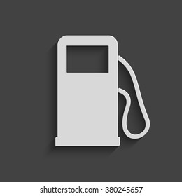 gas station vector icon with shadow