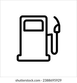 Icono vectorial de estación de gas para diseño web, aplicación y ui. aislado en fondo blanco