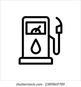 Gas station vector icon for web design, app and ui. isolated on white background