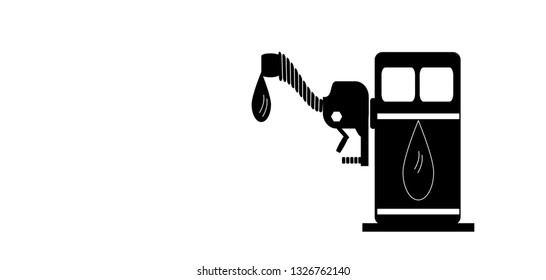 gas station - vector icon.Gasoline pump nozzle sign. Fuel pump petrol station. Vector refuel service illustration. 