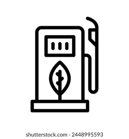 símbolo de la línea de Vector de gasolinera