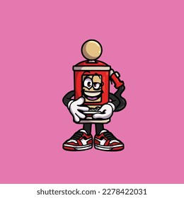 gas station vector smoking joint hold nug weed cartoon