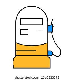 gas station vending machine line icon vector. gas station vending machine sign. isolated symbol illustration