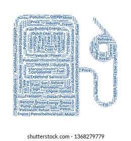 gas station word cloud. tag cloud about gas station