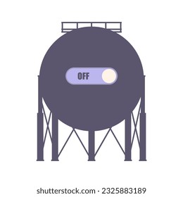Gas storage tank with toggle switch button