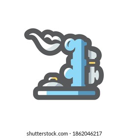 Icono del Vector del depósito de almacenamiento de gas Ilustración de dibujos animados.
