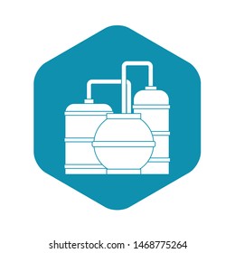 Gas storage tanks icon. Simple illustration of gas storage tanks vector icon for web